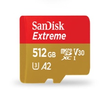 闪迪 SANDISK TF(MicrosD)内存卡 读速190MB/sA2/512GB 
