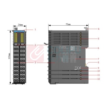 和利时 数字量输入模块 LT-eDI12 通道数:32 类型:PNP