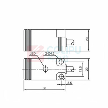 IGIFTFIRE 电感式传感器 PNP-LE20SF05DPC PNP方形