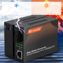 netLINK 电信级光纤收发器 光电转换器千兆单模单纤20KM 外电 一对 HTB-GS-03/20AB