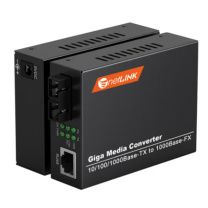 netLINK 电信级光纤收发器 光电转换器 千兆单模双纤20KM 外电 一对 HTB-GS-03