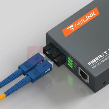 netLINK 电信级光纤收发器 光电转换器 千兆单模双纤20KM 外电 一对 HTB-GS-03