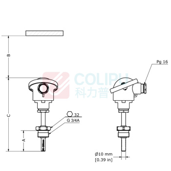 丹佛斯 温度传感器 084Z6261 120mm G3/4