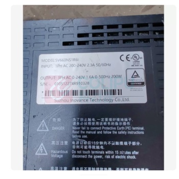 汇川 伺服驱动器 SV660NS1R6I 170*40*150mm 输入电压:单相 AC 200V,50Hz 额定电流:1.6A 工作温度:0~40℃;存储温度:-20~60℃