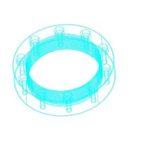 昕翼 定制工件法兰带螺牙 M-068904 直径68.9mm*M4螺牙 45号钢材质带调直处理