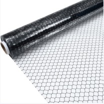 帘柔 防静电透明网格帘 RL-013710 宽1370MM*厚1.0MM (30米/卷) 带阻燃报告