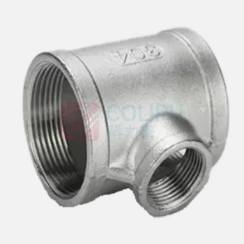 辽誉 304不锈钢异径三通 DN15×DN8 -4分*2分 BSPT(ZG)螺纹