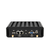 盈驰 微型工控主机双网口双串口嵌入式迷你工控机机器视觉全铝无风扇低功耗mini i7 7500u 8G 128G+2T机械 128G+2T机械
