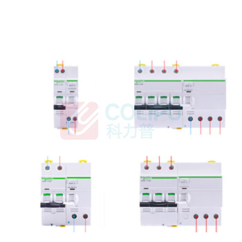施耐德 Schneider 漏电保护开关 A9系列iC65N A9F18463+A9V08463 4P C63A