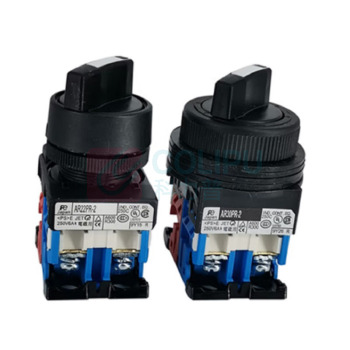 XMSJ 旋转开关三档旋转按钮开关自锁旋钮开关 一开一闭 AR30PR-2