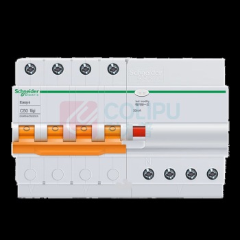施耐德 Schneider 空开带漏电保护断路器 EA9RN4C5030CA 4P 50A 380V