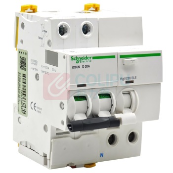 施耐德 Schneider 断路器 IC65N-C63A+VE30MA-2P 小型断路器,极数2P,额定电流63A,带漏电保护,C9,63A,2P,30mA