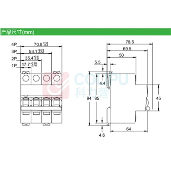 施耐德 Schneider 直流断路器 1C65H DC 2P C32A