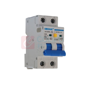 赛时工控 SHSSGK 漏保小型断路器 SKSB8L-80 C63 (蓝白)