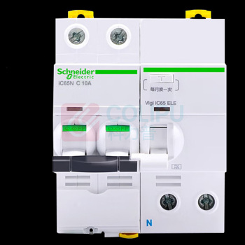 施耐德 Schneider 漏电保护开关 iC65N 2P D10A
