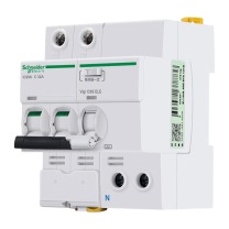 施耐德 Schneider 带漏保断路器空开开关 iC65N C 32A A9系列,220V 2P 货号:A9F18232 + A9V57240