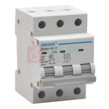 赛时工控 SHSSGK 低压空气开关 SKSB8-80/3 3P C6A / (灰白)