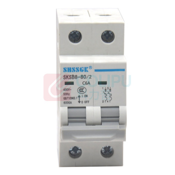 赛时工控 SHSSGK 低压空气开关 SKSB8-80/2 2P C6A / (灰白)