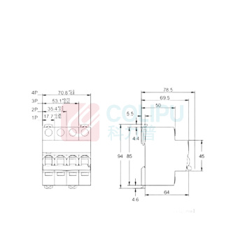 施耐德 Schneider 空气断路器 IC65H-DC 2P 6A 250v C6A