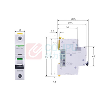 施耐德 Schneider 小型断路器 IC65N 1P C25A A9F18125