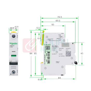施耐德 Schneider 直流微型断路 iC65N 1P C20A
