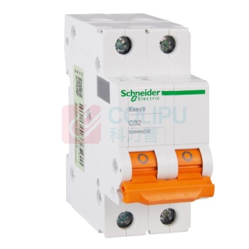 施耐德 Schneider 空气开关 EA9AN2C32 电流 32A 级数2P 不带漏保