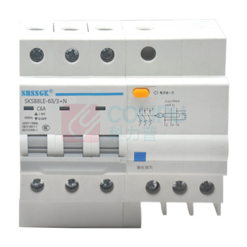 赛时工控 SHSSGK 漏保小型断路器 SKSB8LE-63/3+N C6A / (灰白)