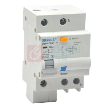 赛时工控 SHSSGK 漏保小型断路器 SKSB8LE-63/1+N C63A / (灰白)