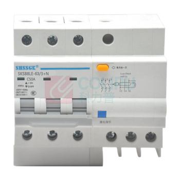 赛时工控 SHSSGK 漏保小型断路器 SKSB8LE-63/3+N C50A / (灰白)