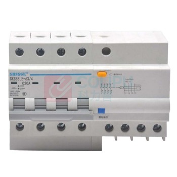 赛时工控 SHSSGK 漏保小型断路器 SKSB8LE-63/4 4P C20A / (灰白)
