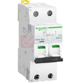 施耐德 Schneider 微型漏电保护断路器 A9D65232 iC65N Vigi+ 2P C 32A 6KA 30mA 230VAC