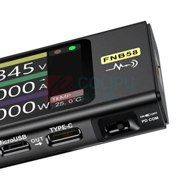 FNIRSI USB电压电流表 FNB58 Type-C快充标准版 (黑色)