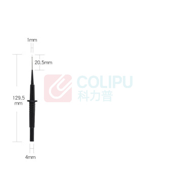 汇君 1mm探针尖头加长测试背针万用表表笔测试针600V4mm插孔 tz005-rbl (红色1个+黑色1个) 4套起订