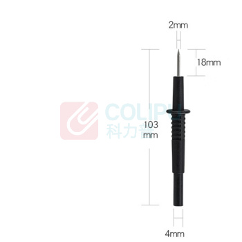汇君 HJUN 2mm探针测试探笔仪器仪表测试探针1000V4mm插孔 tz007-rbl (红色1个+黑色1个)