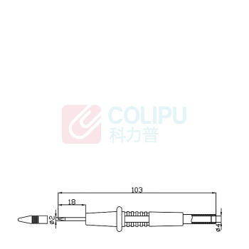 汇君 HJUN 2mm探针测试探笔仪器仪表测试探针1000V4mm插孔 tz007-rbl (红色1个+黑色1个)
