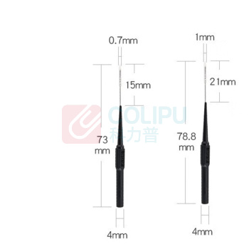 汇君 HJUN 0.7mm/1mm测试探针测试刺破线表棒背针万用表笔 1mm tz004-r (红色)