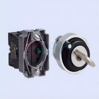 施耐德 Schneider 选择开关 XB2-BG25C 二档位带钥匙选择开关ZB2BZ105C+ZB2BG2C