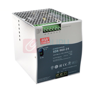 明纬 带PFC导轨开关电源 SDR-960-24 24V40A 40个起订