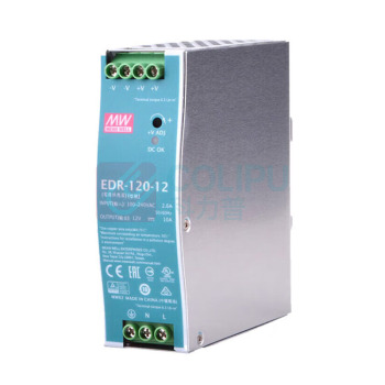 明纬 开关电源 导轨安装 12V 10A EDR-120-12