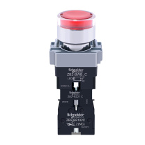 施耐德 Schneider 带灯自锁按钮开关 XB2-BW33M1C+ZB2-BZ21C 24V 红色带灯1常闭 自锁
