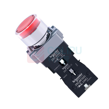施耐德 Schneider 带灯自锁按钮开关 XB2-BW33M1C+ZB2-BZ21C 24V 红色带灯1常闭 自锁