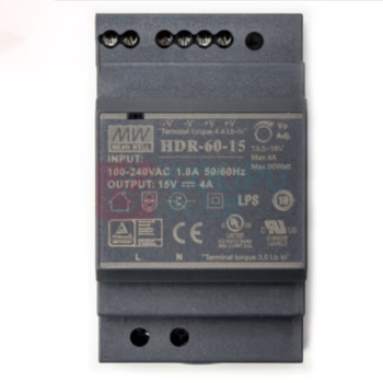 明纬 HDR-60-15 导轨安装开关电源 明纬电源 4A 15V HDR-60-15