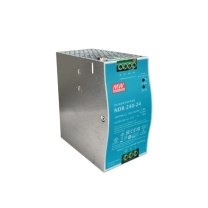 明纬 导轨式开关电源 NDR-240-24 输入100-240VAC 2.8A 输出24V 直流 10A 63*125.2*113.5mm