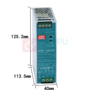明纬 导轨开关电源 EDR-120-24 24V/5A
