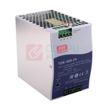 明纬 PFC导轨安装开关电源24V20A TDR-480-24