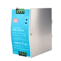 明纬 导轨安装PFC开关电源 ndr-240-24 24V10A