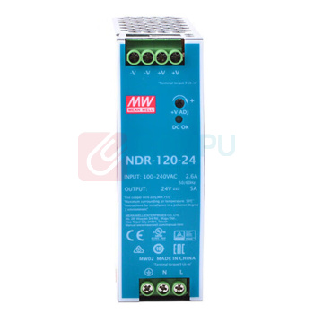 明纬 NDR系列导轨电源120W 24V NDR-120-24