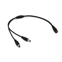 罗德力 摄像机一分二监控电源线 DC5521 5.5*2.1 一母分二公40厘米