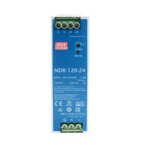 明纬 开关电源 NDR-120 24V5A输出 导轨安装PFC