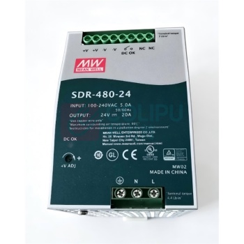 明纬 开关电源 SDR-480-24 24V20A,128*125*85mm